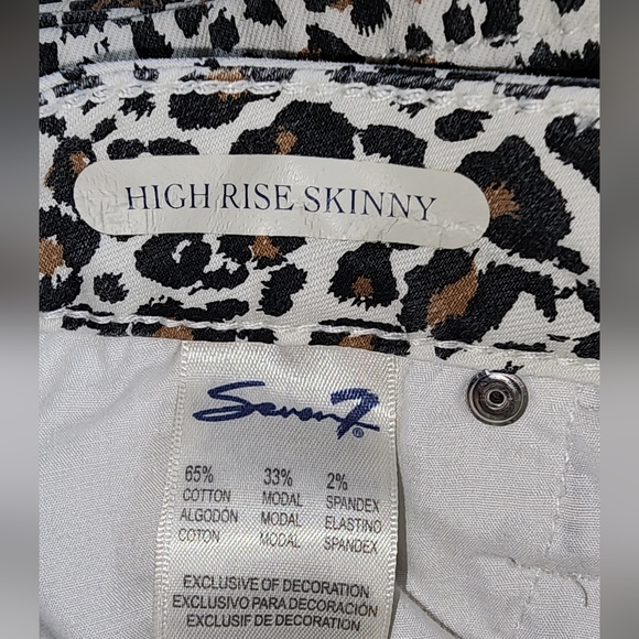Seven7 Women's High Rise Skinny Animal Print Denim Jeans Size 10 - Picture 4 of 8